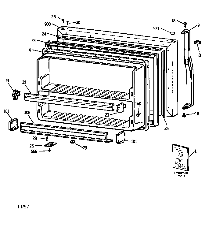 Freezer door