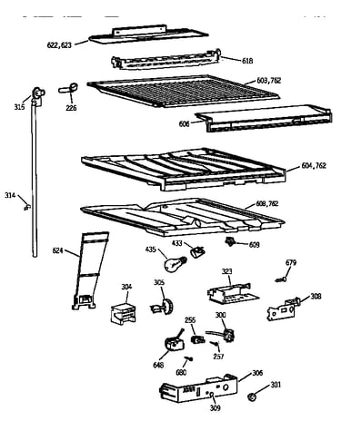 Compartment separator parts