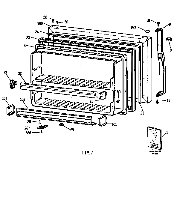 Freezer door