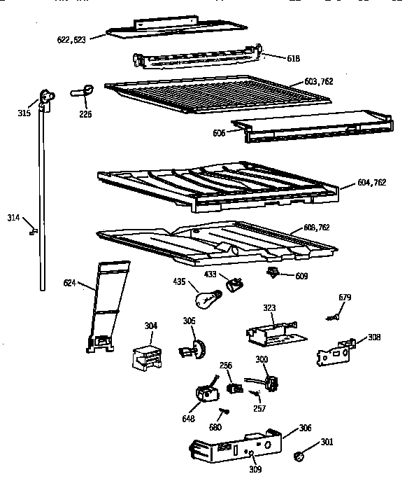 Compartment separator parts
