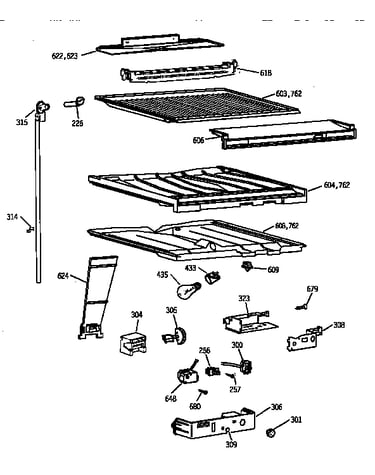 Compartment separator parts