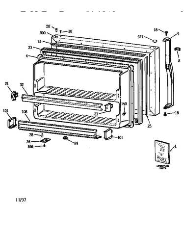 Freezer door