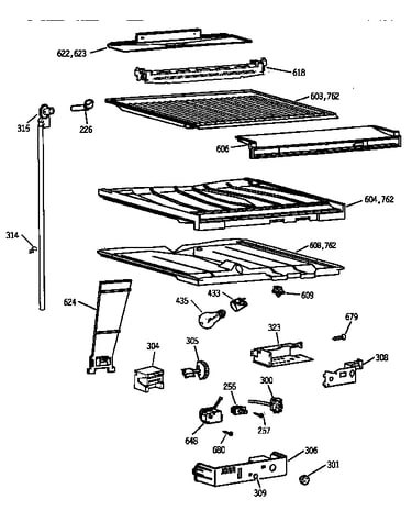 Compartment separator parts