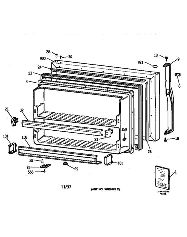 Freezer door