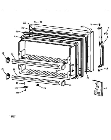 Freezer door