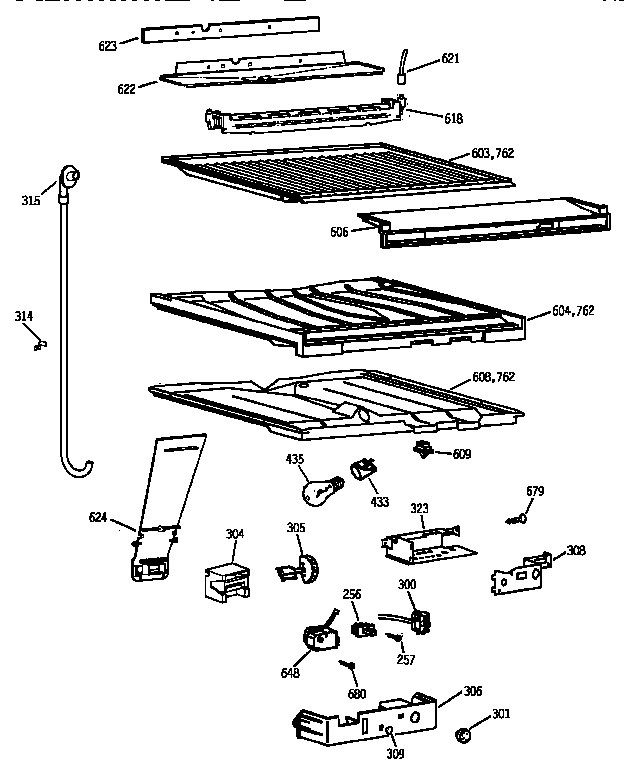 Compartment separator parts