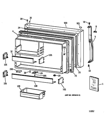 Freezer door