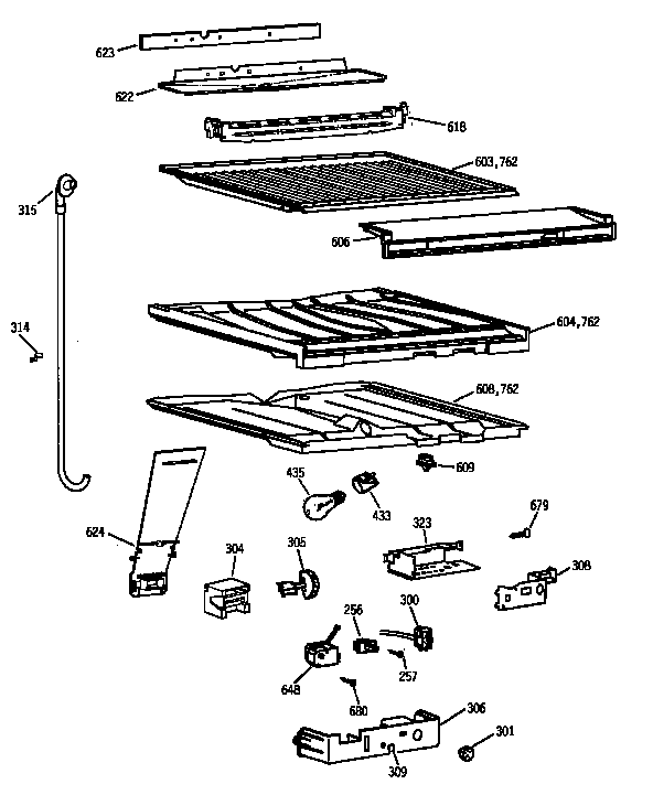 Compartment separator parts