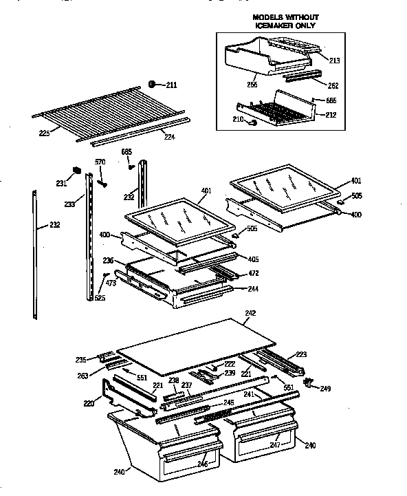 Shelf parts