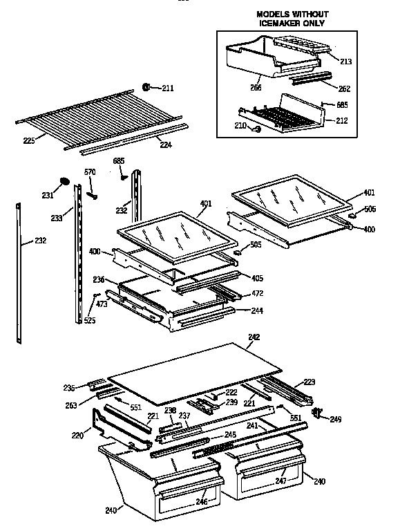 Shelf parts