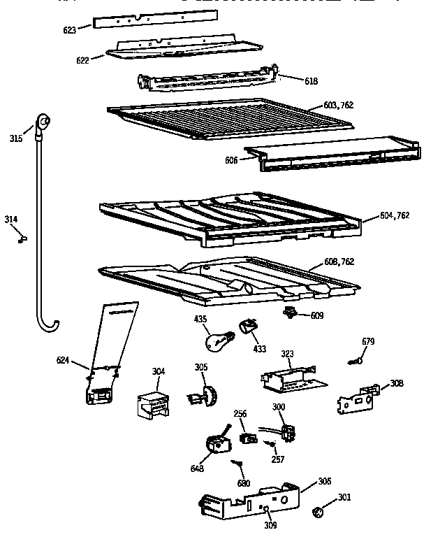 Compartment separator parts