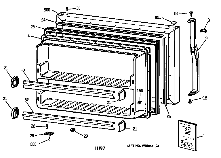 Freezer door