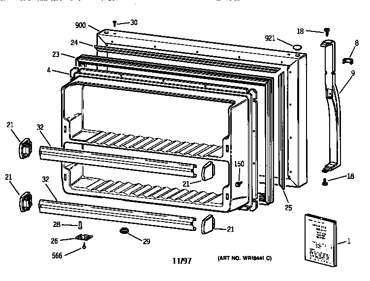 FREEZER DOOR