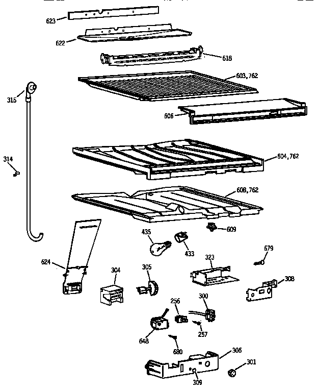 Compartment separator parts