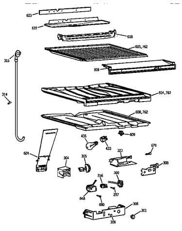 Compartment separator parts