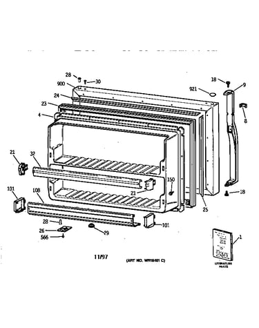 Freezer door