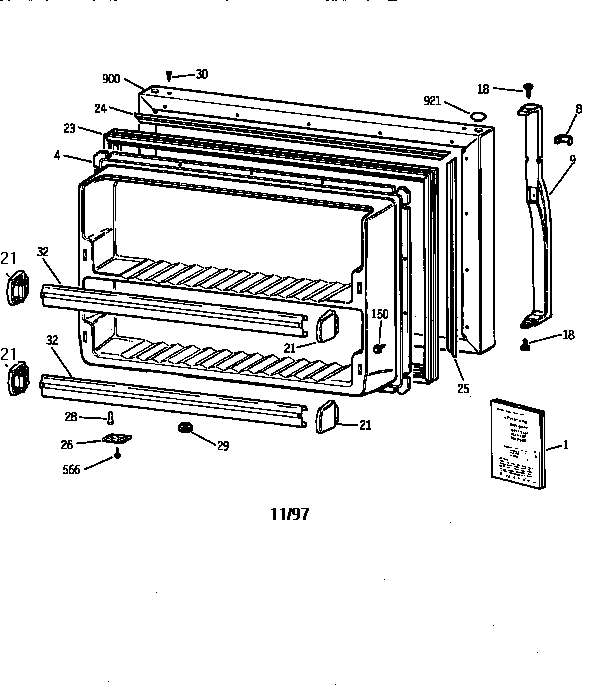 Freezer door
