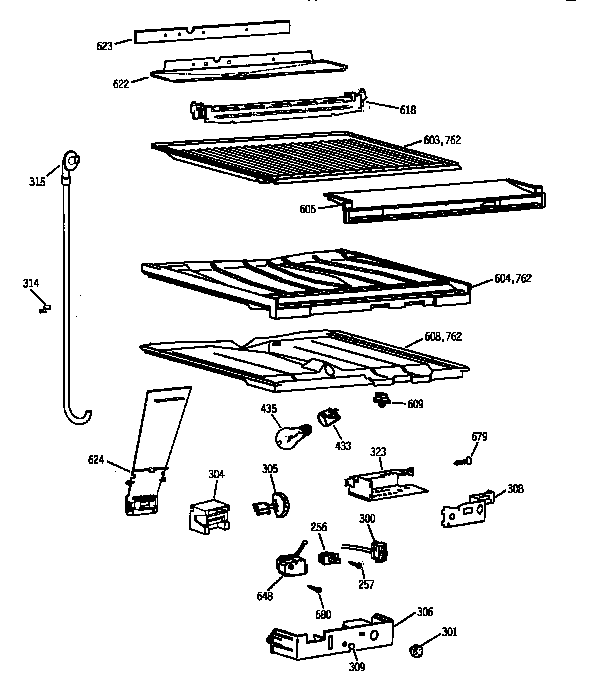Compartment separator parts
