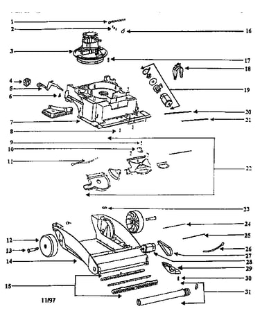 Nozzle and motor assembly
