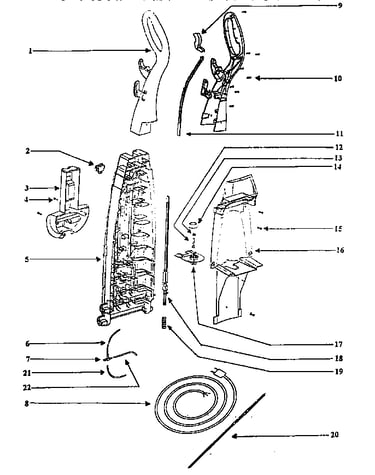 Handle and bag housing