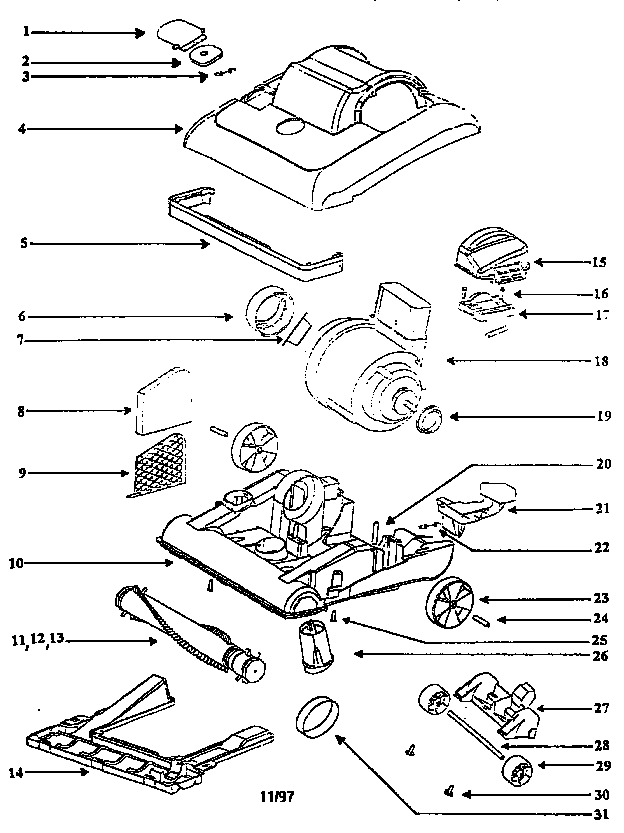 Nozzle and motor assembly