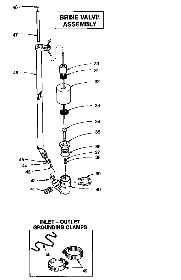 Brine valve assembly