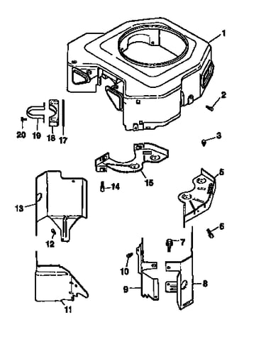 Blower housing and baffles