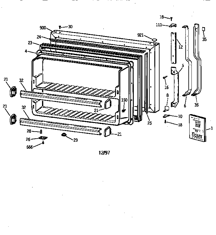 Freezer door