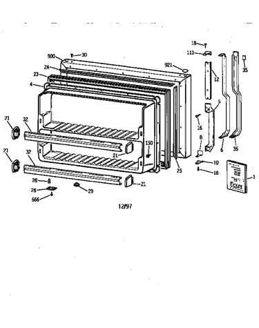 Freezer door