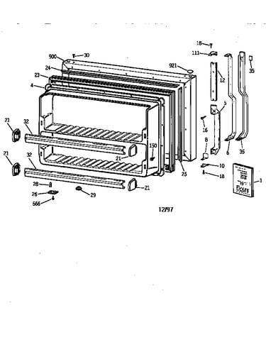 Freezer door