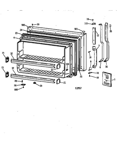 Freezer door