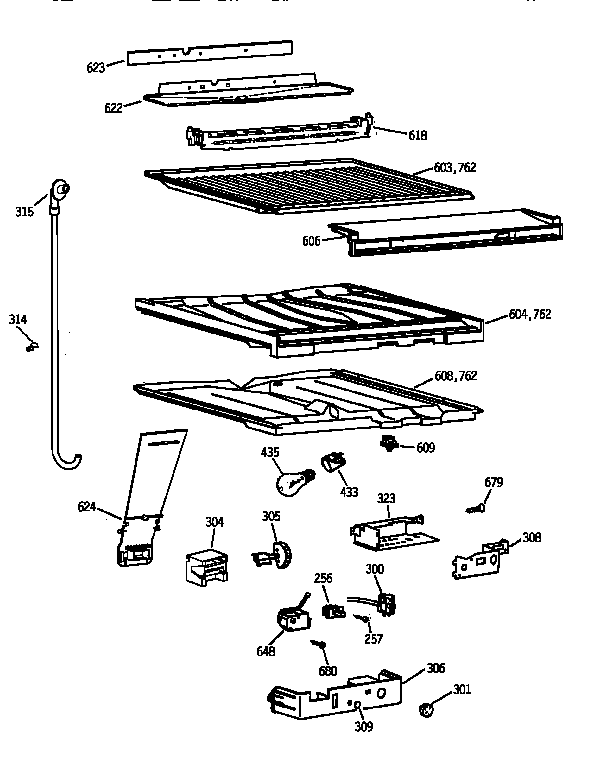 Compartment separator parts