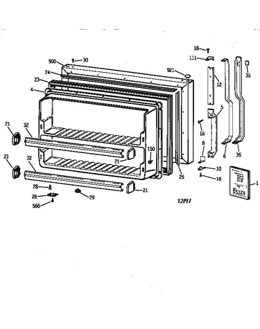 Freezer door