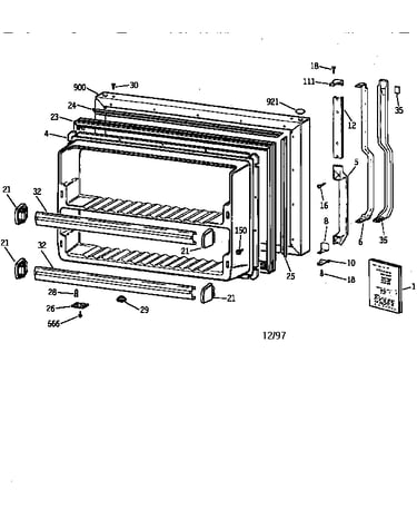 Freezer door