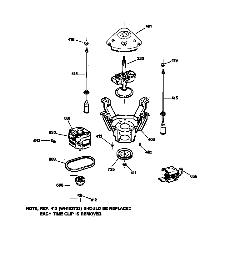 Suspension, pump & drive components