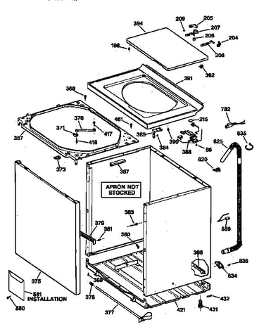 Cabinet, cover & front panel
