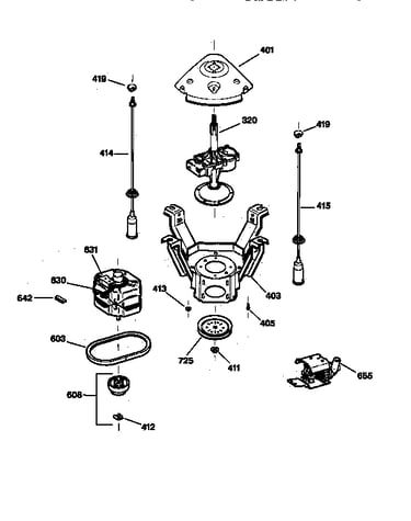 Suspension, pump & drive components