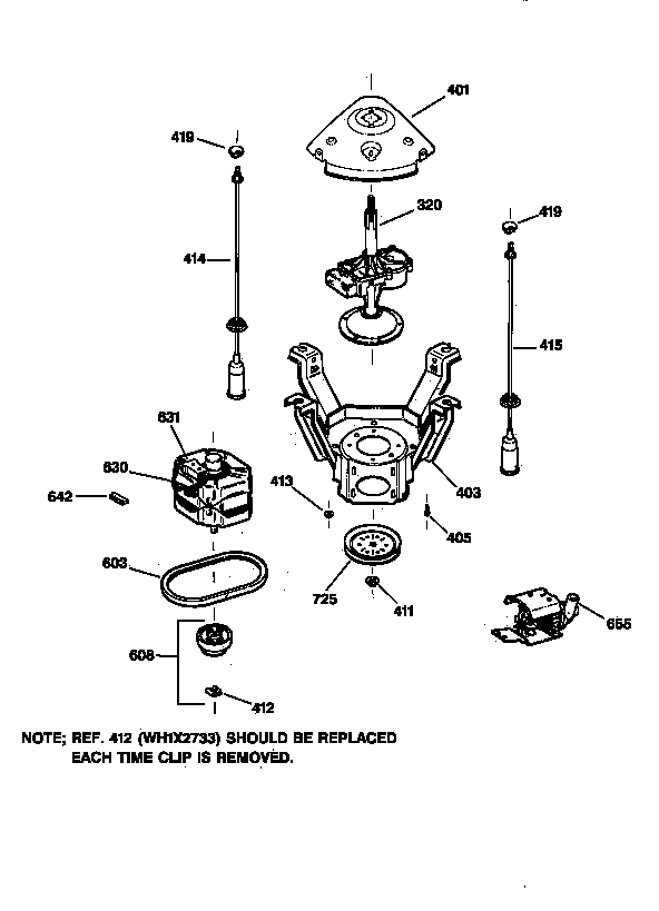 Suspension, pump & drive components