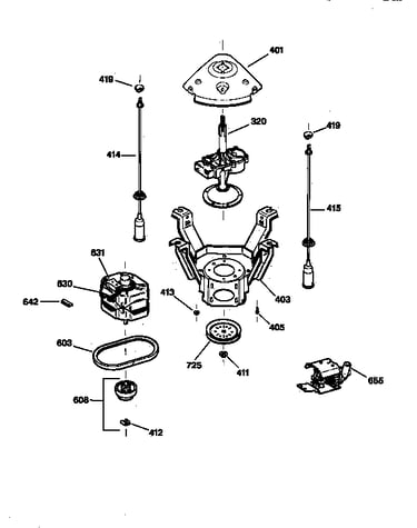 Suspension, pump & drive components