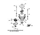 GE WBXR2060V0WW suspension, pump & drive components diagram