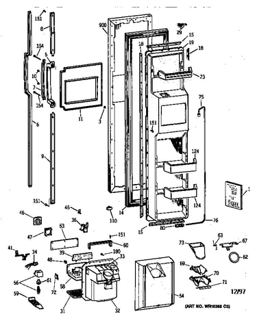 Freezer door