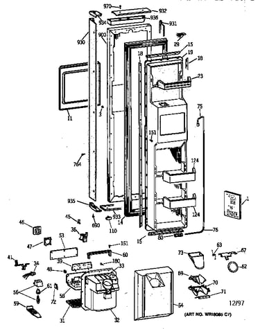 Freezer door