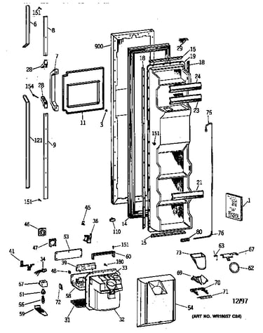 Freezer door