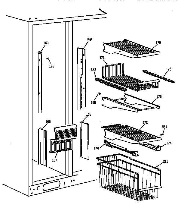 Freezer shelves