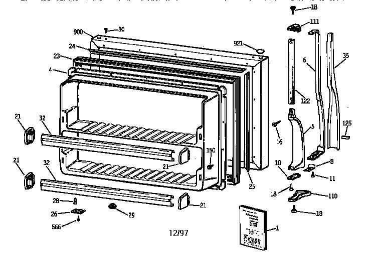 Freezer door