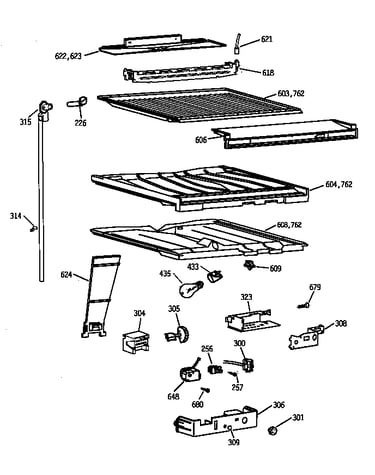 Compartment separator parts