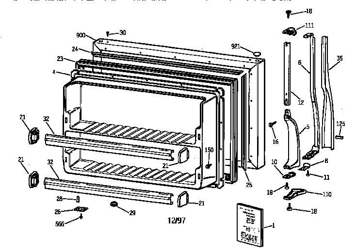 Freezer door