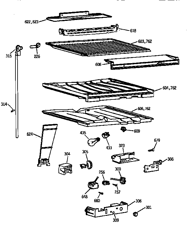 Compartment separator parts