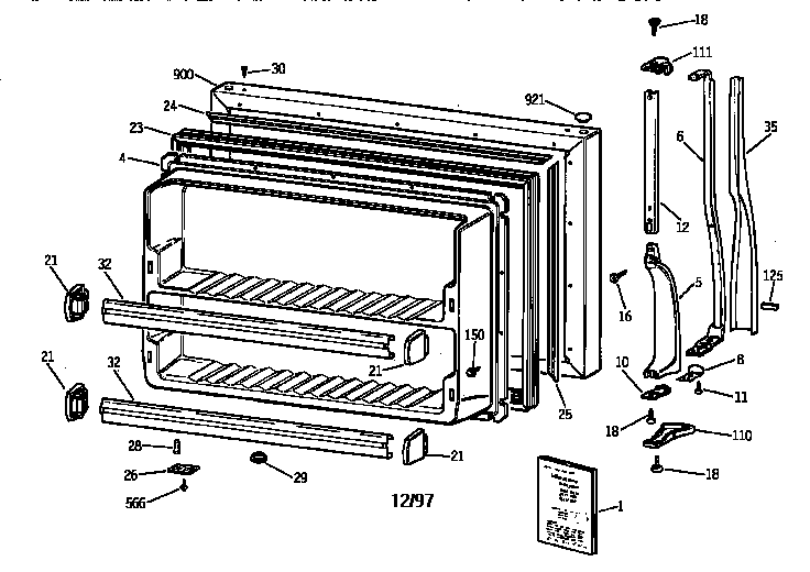 Freezer door