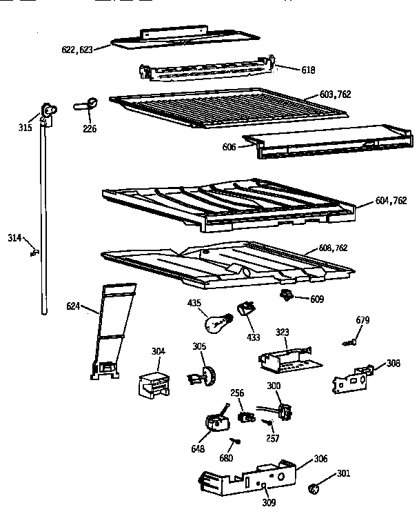 Compartment separator parts